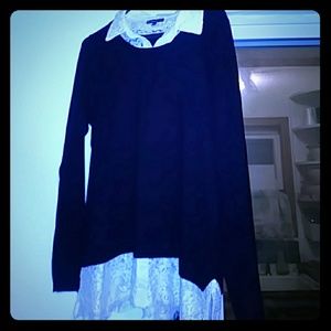 Adrianna Papell layered Sweater large
